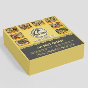 Hộp giấy đựng gà Gà Quê Chính Hiệu