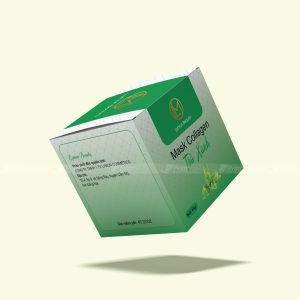 Hộp giấy đựng mỹ phẩm Mask Collagen trà xanh