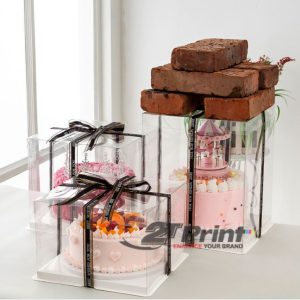 Alternative view of Hộp mica đáy vuông đựng bánh kem, bánh sinh nhật