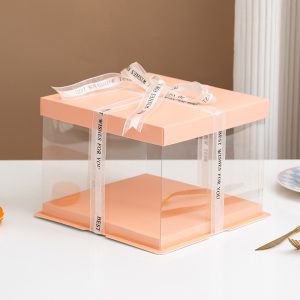 Hộp mica đựng bánh sinh nhật 1 tầng