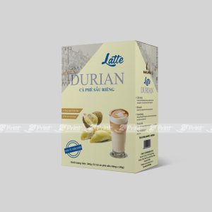 Hộp giấy đựng cà phê Sầu Riêng