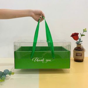 Hộp mica đựng hoa quả hình chữ nhật