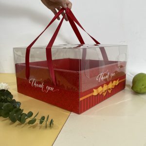 Hộp mica đựng hoa quả hình vuông