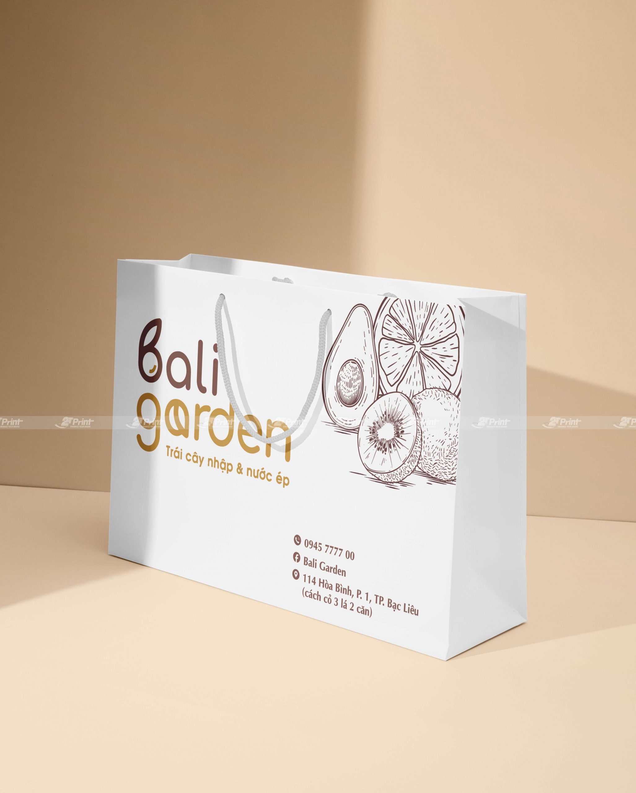 Túi giấy đựng hoa quả Bali Garden